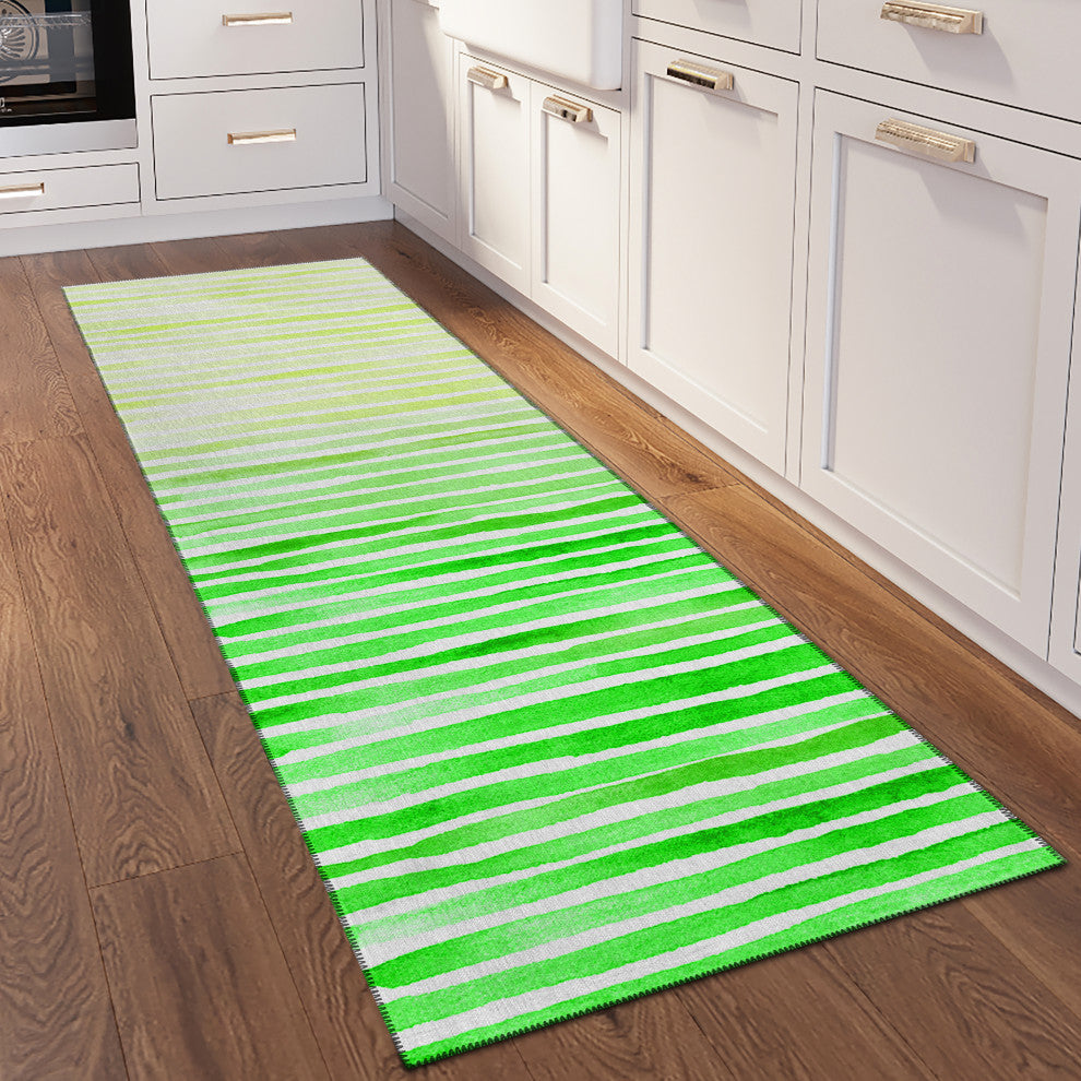 Indoor/Outdoor Seabreeze SZ8 Cactus Machine Washable 2'3" x 7'6" Runner Rug