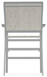Bazza Sling Balcony Height Stackable Outdoor Stool, Smoke/Graphite