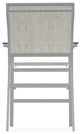 Bazza Sling Balcony Height Stackable Outdoor Stool, Smoke/Graphite