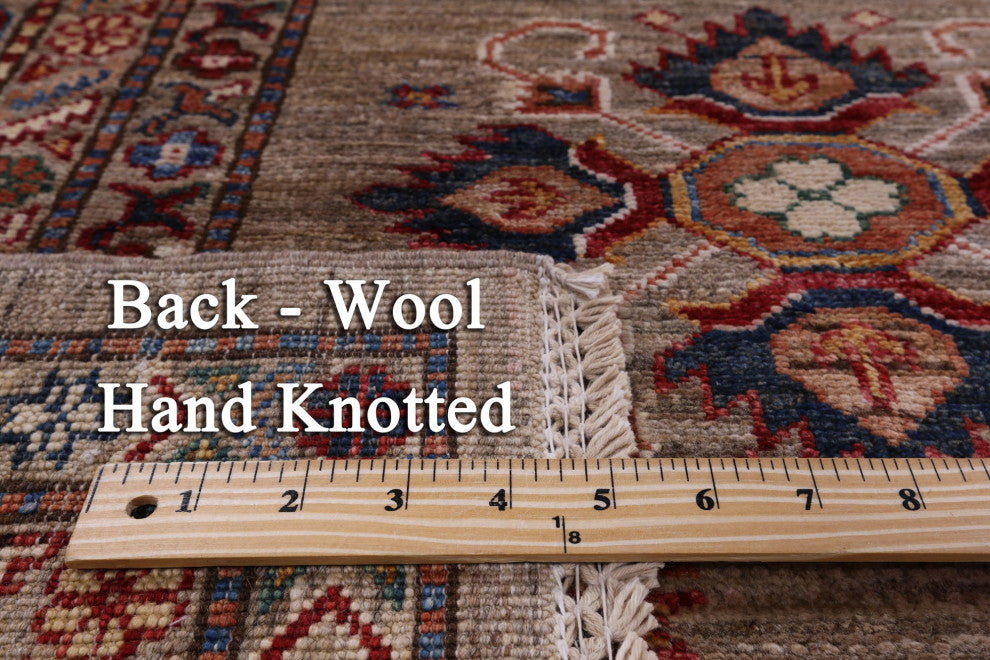 8' 0" X 10' 0" Super Kazak Handmade Wool Rug Q7692