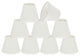 32059-9 Small Hardback Empire Chandelier Clip On Lamp Shade Off White 3"x5"x4"