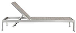 Shore Chaise Outdoor Patio Aluminum Set of 6 EEI-2479-SLV-GRY-SET