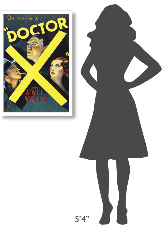 "Vintage Film Posters: Doctor X" Digital Paper Print, 22"x32"