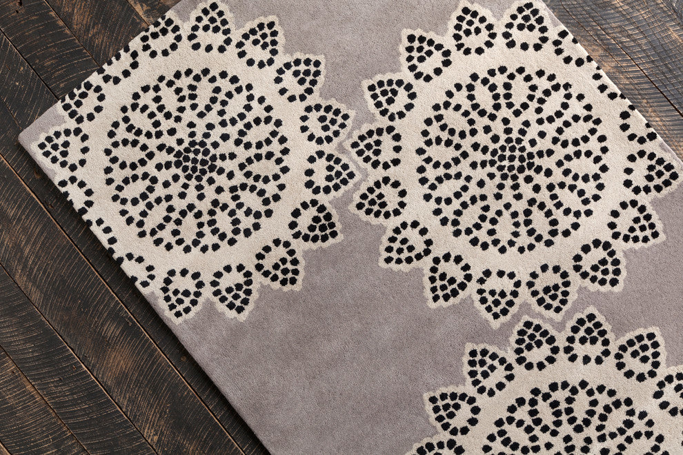 Allie Floral Contemporary Area Rug, 5'x7'6"