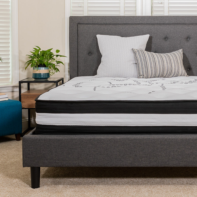 10" CertiPUR, US Certified Hybrid Pocket Spring Mattress, Mattress, a Box, Queen