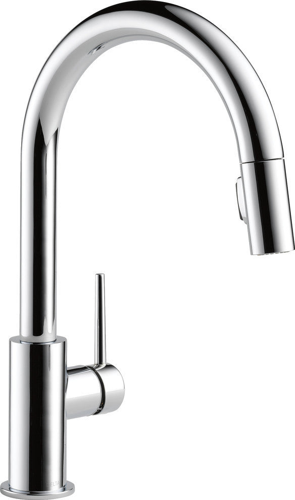 Delta Trinsic Single Handle Pull-Down Kitchen Faucet, Polished Chrome