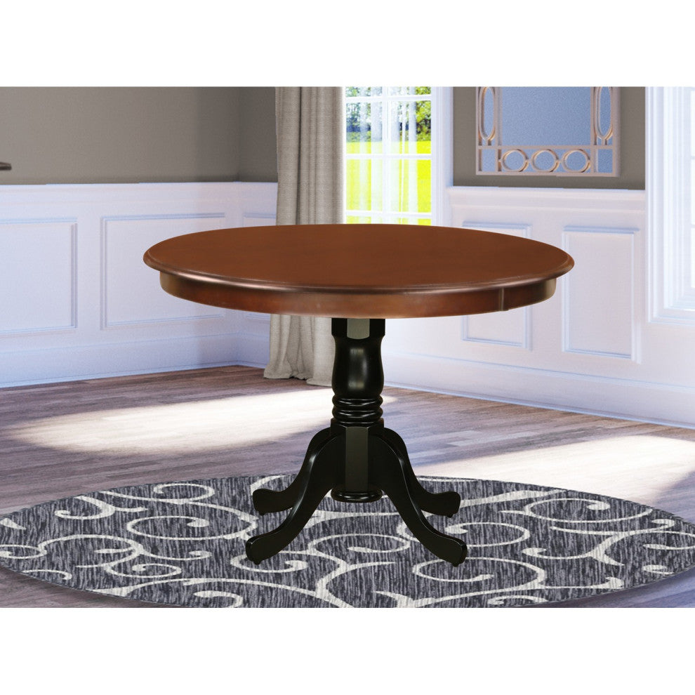 Hartland Table 42" Diameter Round Table, Mahogany and Black