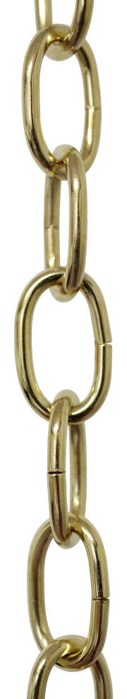 RCH Hardware Steel Standard Link Chandelier Chain, Various Finishes, Polished Br