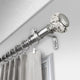 Everly 1" Diameter Curtain Rod, Satin Nickel, 160-240"