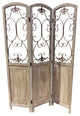 HomeRoots 1" x 68" x 48" Brown Wood Screen