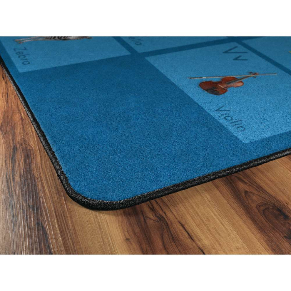 Flagship Carpets FA1018-32FS 6x8'4 See My Alphabet/Blue Rug
