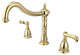 Kingston Brass Roman Tub Faucet, Polished Brass
