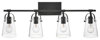Hinkley Foster Large Four Light Vanity, Black