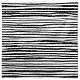 Rough Watercolor Stripes Black 58x58 Tablecloth
