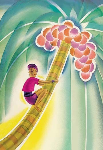Coco-Palm - Gallery Wrapped Canvas Art 28" x 42"