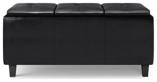 Avalon Tray Storage Ottoman with Lift Up Lids