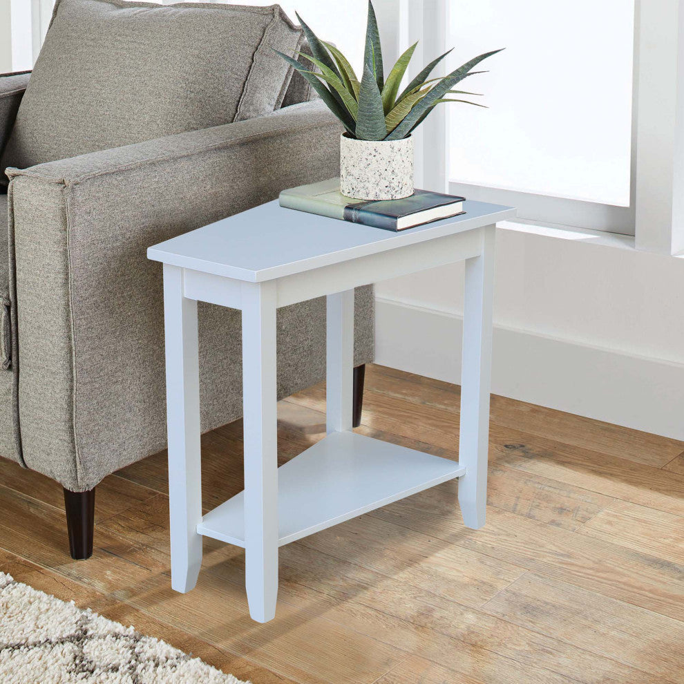Keystone Accent Table, White