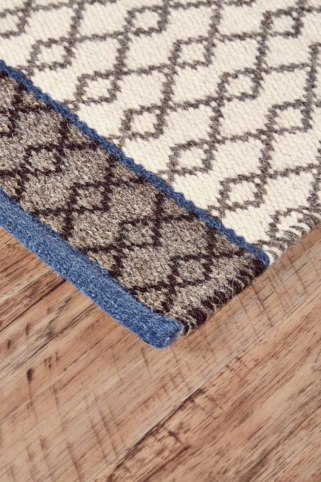 Weave & Wander Naim Rug, Gray/Navy, 8'x10'