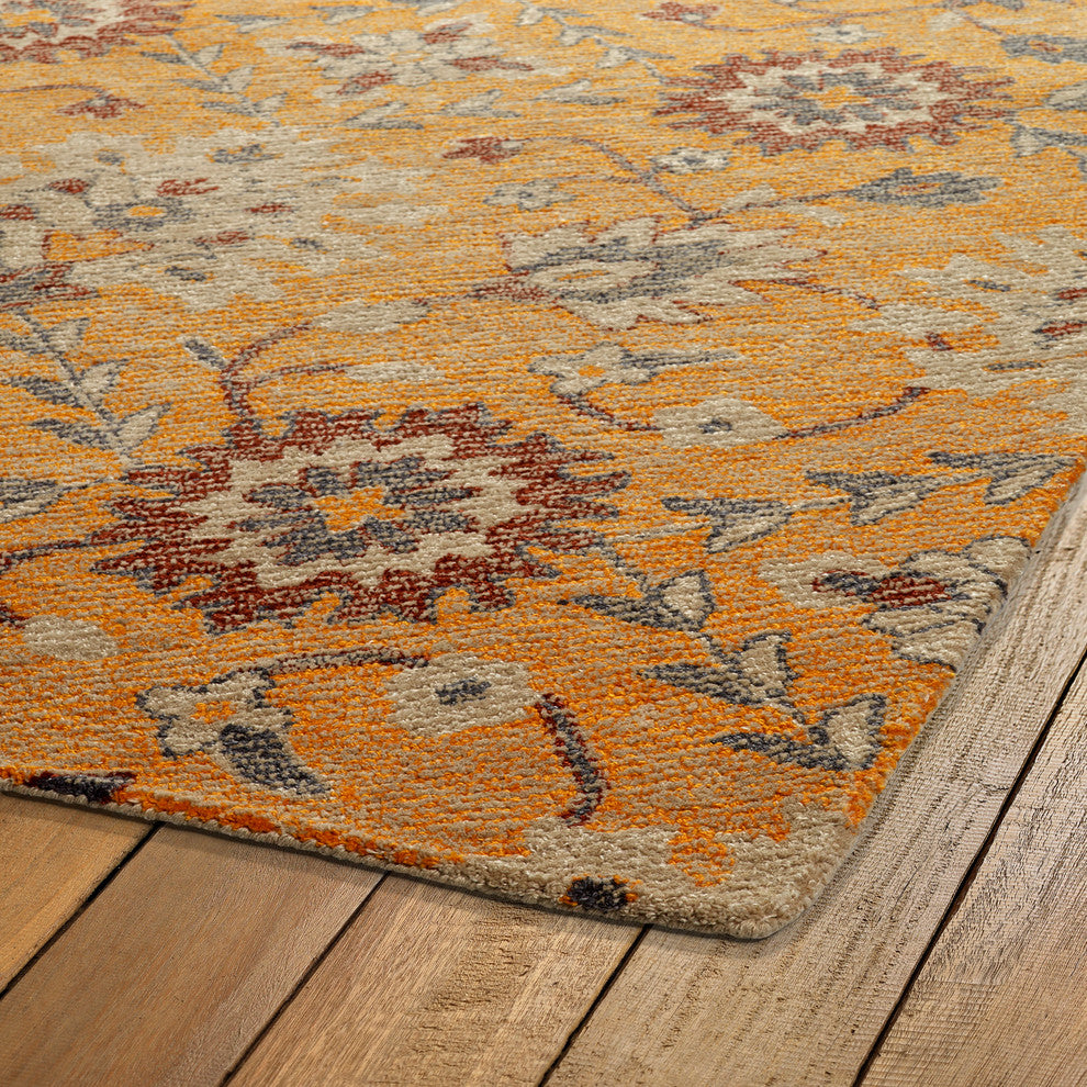Kaleen Weathered WTR07 8''x10'' Orange Rug