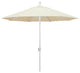 9' Matted White Push-Button Tilt Crank Aluminum Umbrella, Canvas Pacifica
