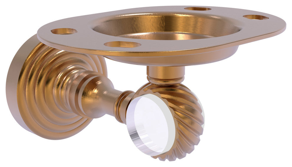 Pacific Grove Twisted Tumbler and Toothbrush Holder, Brushed Bronze