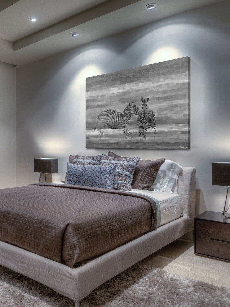 "Zebra Romp" Print on Canvas, 60"x40"