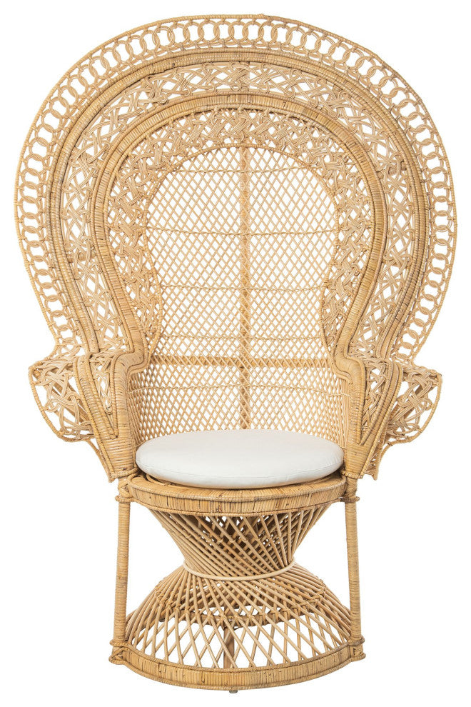 Supreme Rattan Grand Peacock Chair, Natural