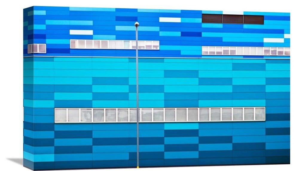 "Fifty Shades Of Blue" Stretched Canvas Giclee by Linda Wride, 22"x14"