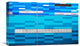 "Fifty Shades Of Blue" Stretched Canvas Giclee by Linda Wride, 22"x14"