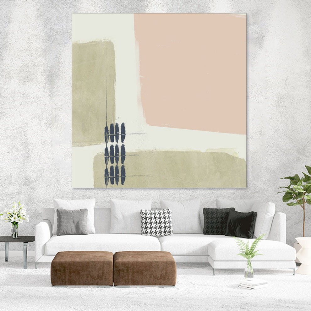 "Monotype Abstraction I" Fine Art Giant Canvas Print, 54"x54"