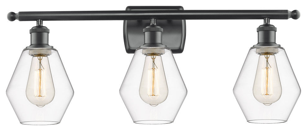 Innovations 516-3W-BK-G652-6-LED 3-Light Bath Vanity Light, Matte Black
