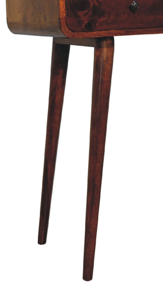 Chestnut Curved Hallway Table