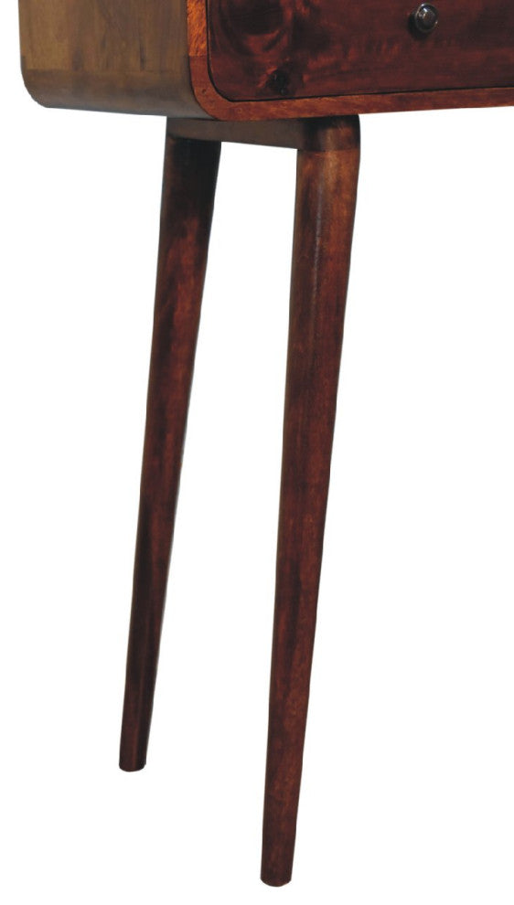 Chestnut Curved Hallway Table