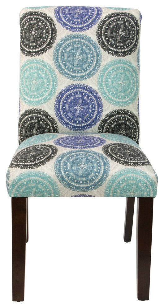 Hughes Dining Chair, Pen Medallion Blue