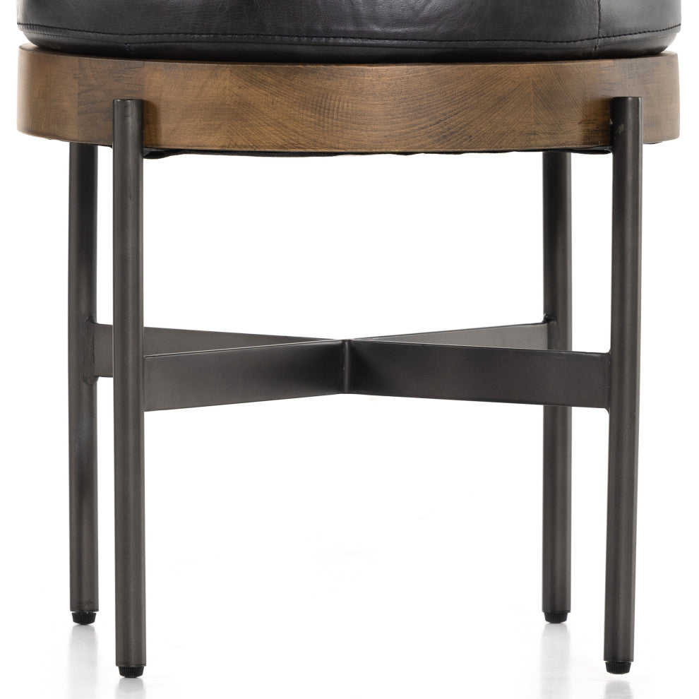 Edwyn Small Ottoman, Sonoma Black