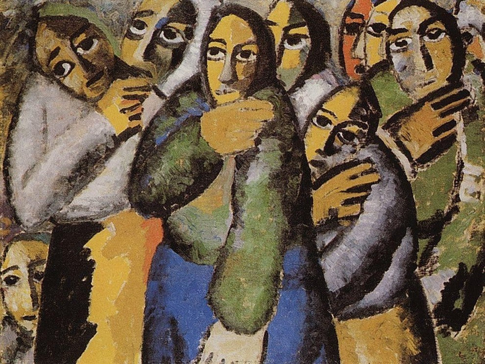 Kazimir Malevich Peasant Women in a Church, 21"x28" Wall Decal