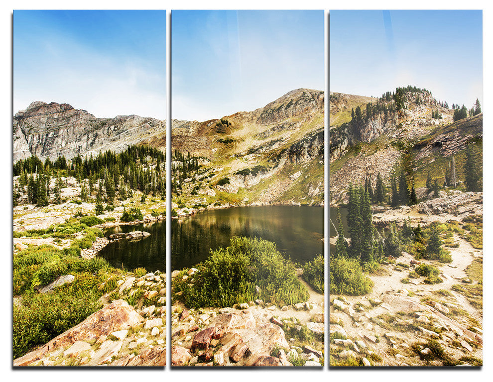 "Secret Lake at Albion Basin" Photo Metal Wall Art, 3 Panels, 36"x28"