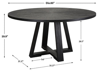 Uttermost Gidran Round Black Dining table