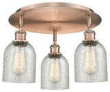 Innovations Caledonia 3 16.75" Flush Mount Antique Copper