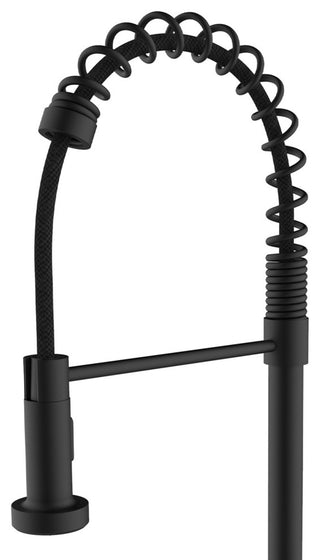 Single Handle High Arc Pull Out Kitchen Faucet in Black Finish