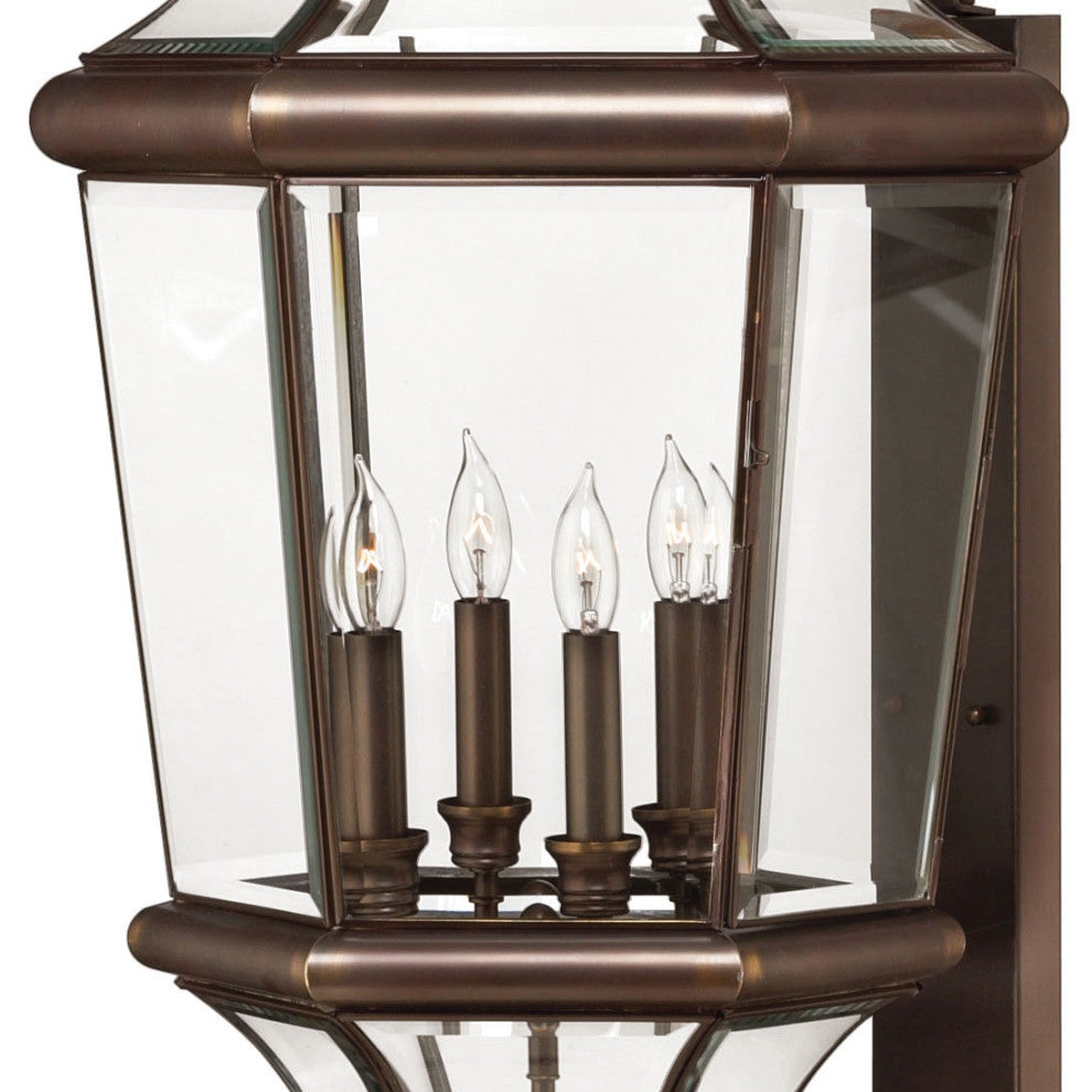Augusta 4-Light Outdoor Wall Sconce, Copper Bronze