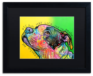 Dean Russo 'Lick You' Art, Black Frame, Black Matte, 20"x16"