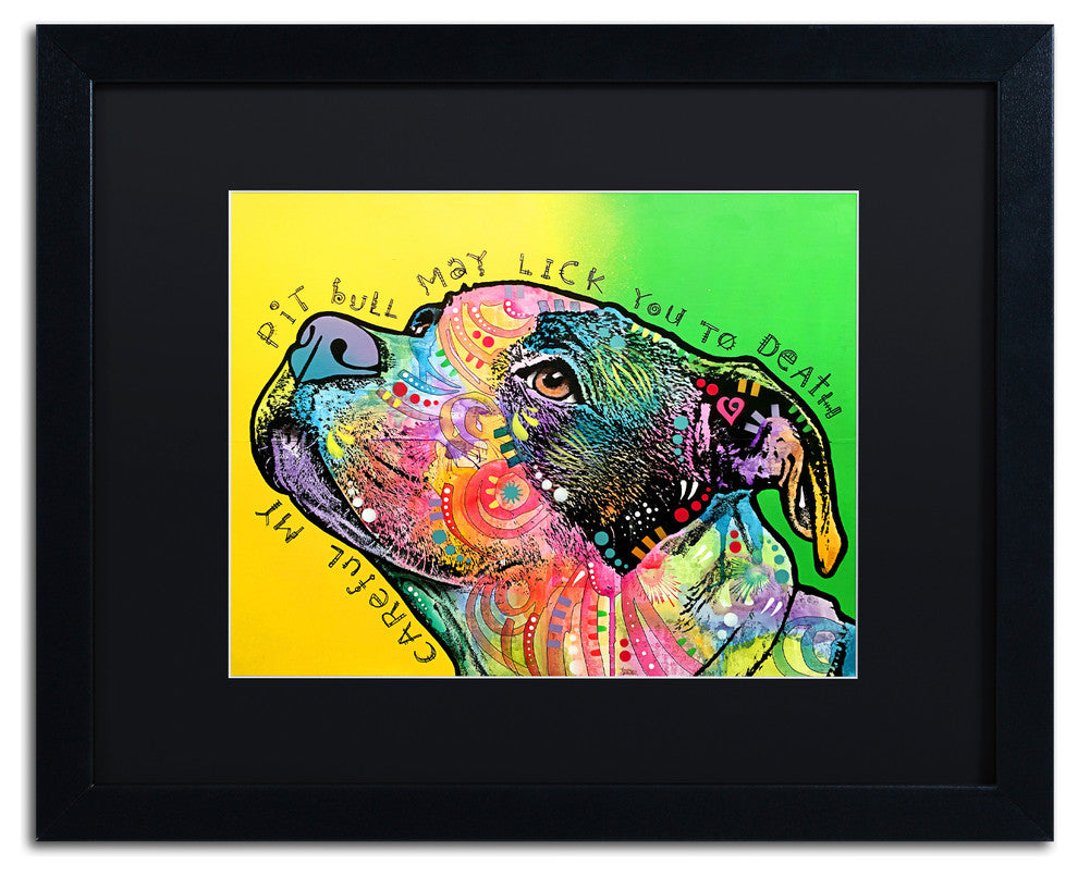 Dean Russo 'Lick You' Art, Black Frame, Black Matte, 20"x16"