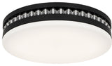 Quoizel QFL6785 Carey 16"W LED Flush Mount Drum Ceiling Fixture - Matte Black