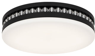 Quoizel QFL6785 Carey 16"W LED Flush Mount Drum Ceiling Fixture - Matte Black