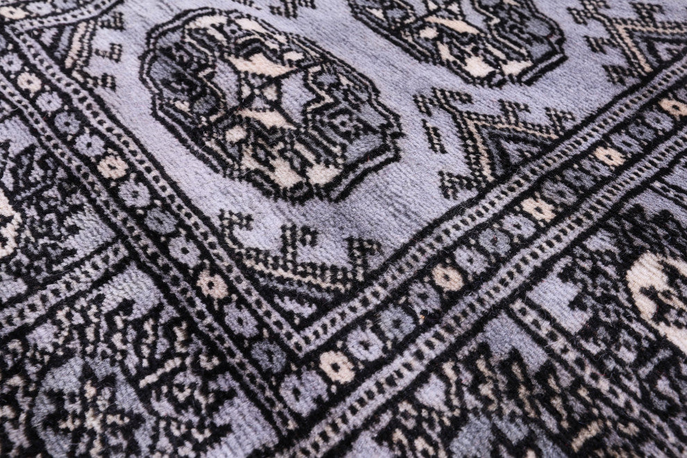 Runner Hand-Knotted Silky Bokhara Wool Rug 2' 2" X 6' 4" - Q13836