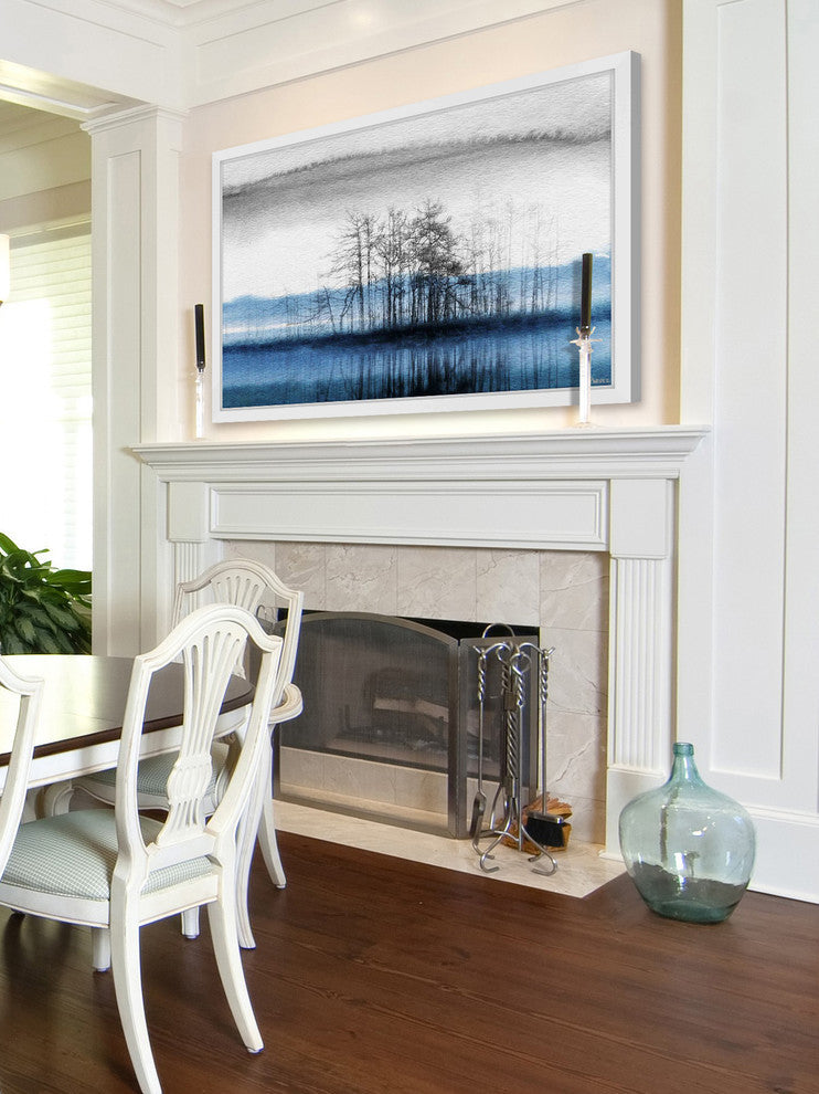 Parvez Taj "Tree Isle Reflects" Framed Painting Print, 24"x16"