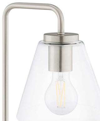 Element Glass Table Lamp, Satin Nickel