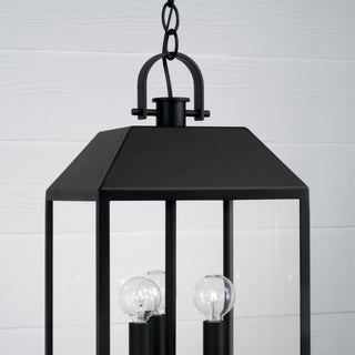 Capital Lighting 953434 Nelson 3 Light 10"W Outdoor Mini Pendant - Black