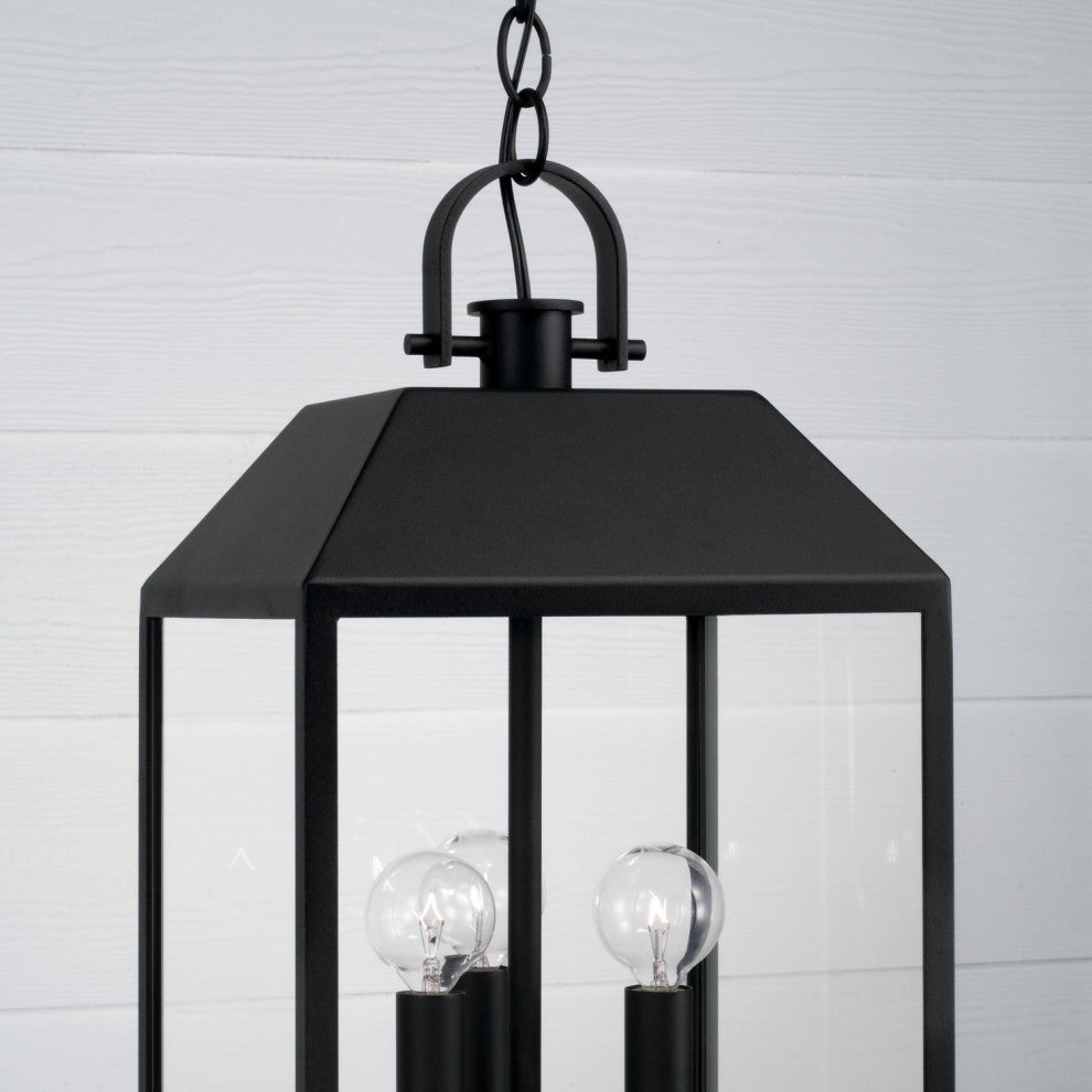 Capital Lighting 953434 Nelson 3 Light 10"W Outdoor Mini Pendant - Black